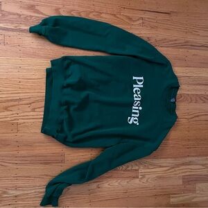 Pleasing Harry Styles Green Crewneck